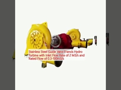 Υδρογεννήτρια από ανοξείδωτο χάλυβα με ρεύμα εισόδου 2 m3/s και ονομαστική ροή 0,3-100 m3/s