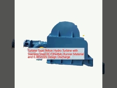 Τύπος τουρμπίνης Υδροτουρμπίνη Pelton με υλικό ρέματος από ανοξείδωτο χάλυβα 0Cr13Ni4Mo και εκκένωση σχεδιασμού 0,385m3/s