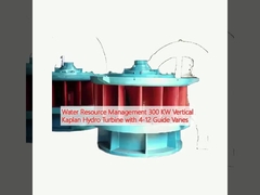 Διαχείριση υδάτινων πόρων 300 KW κάθετη υδροτριβάνη Kaplan με 4-12 οδηγοί