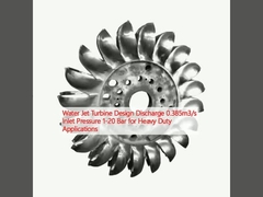 Σχεδιασμός τουρμπίνης αεριωθούμενου νερού εκκένωση 0,385m3/s Πίεση εισόδου 1-20 bar για εφαρμογές βαριάς χρήσης