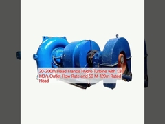 20-200m Head Francis Hydro Turbine με 1.8 M3/s Outlet Flow Rate και 50 M-120m ονομαστική κεφαλή