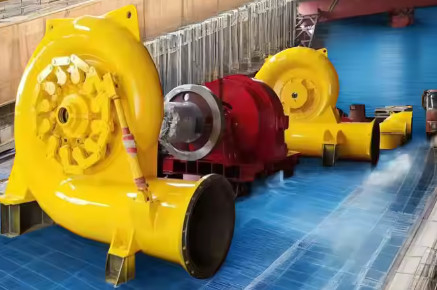 500-1500r/min Δυνατότητα ονομαστικής ταχύτητας 50HZ Οριζόντια τουρμπίνα Francis